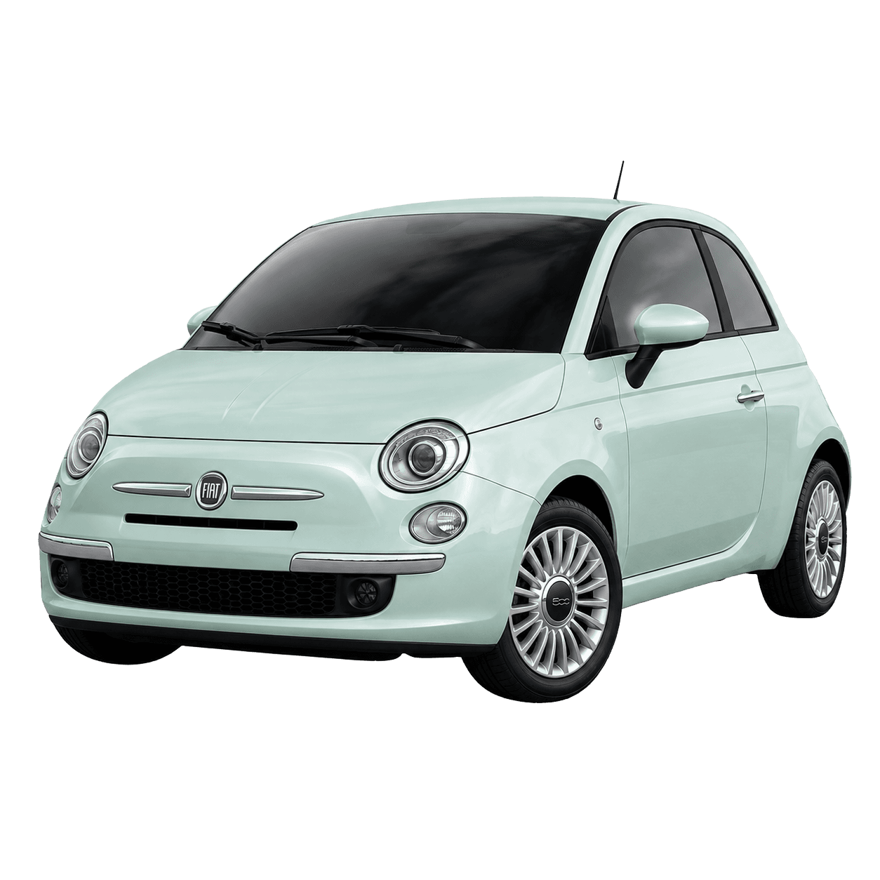 Fiat 500 compact hire car for easy local driving in Chesterfield