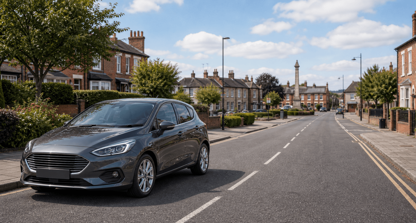 Compact hire car set for practical travel around Matlock