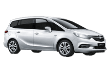 Vauxhall Zafira 5 plus 2 seat vehicle for Chesterfield hire