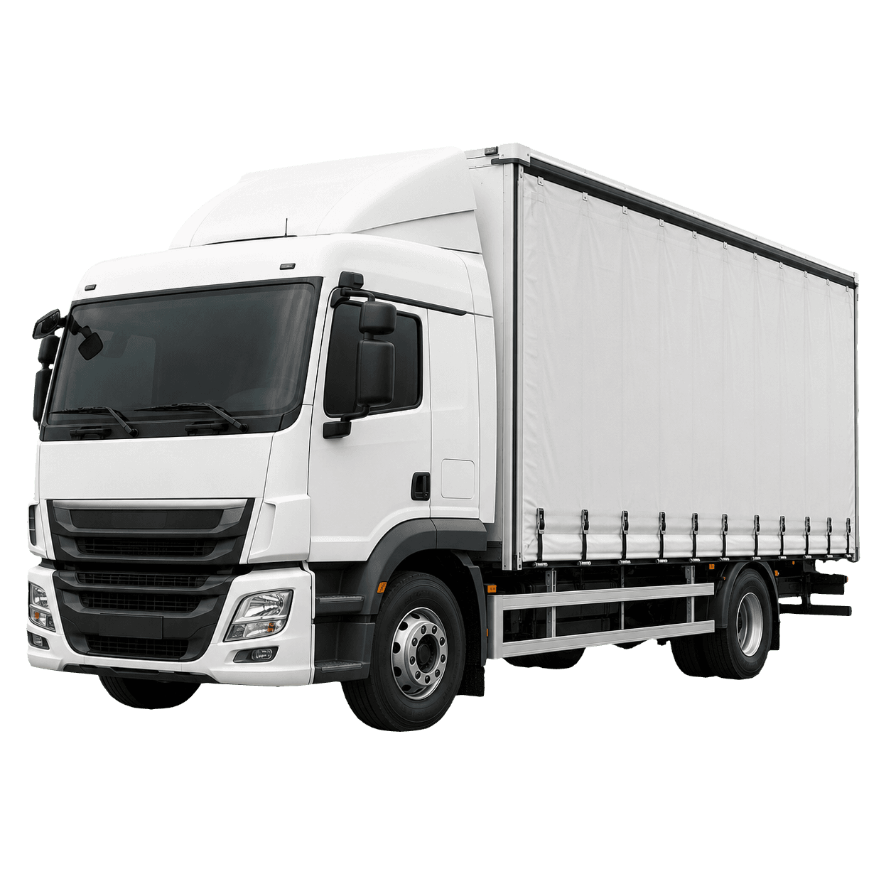 18 tonne curtain-side truck in the Chesterfield fleet